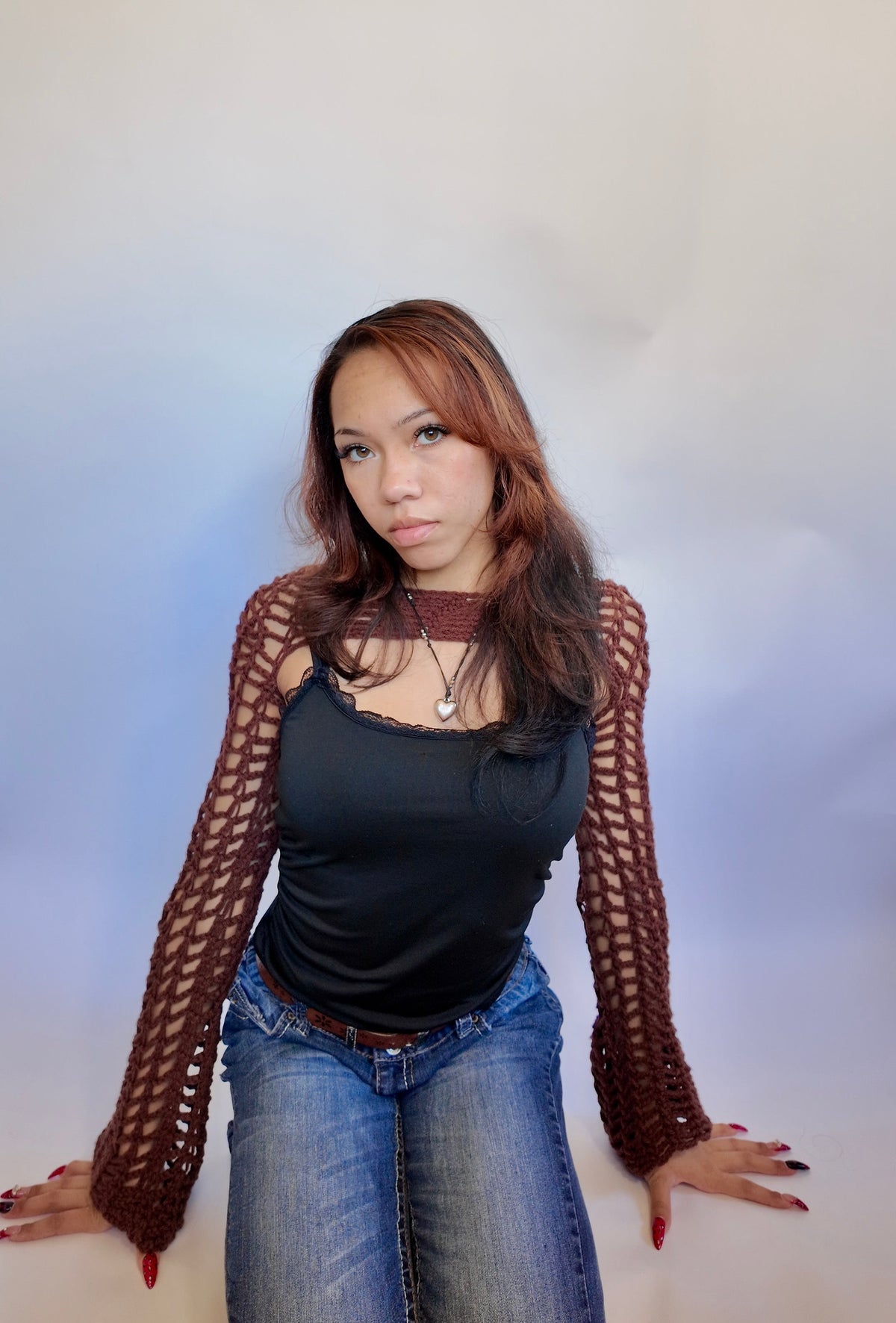 COFFEE FISHNET BOLERO