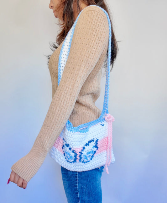 ANGEL WING CROCHET BAG
